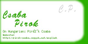 csaba pirok business card